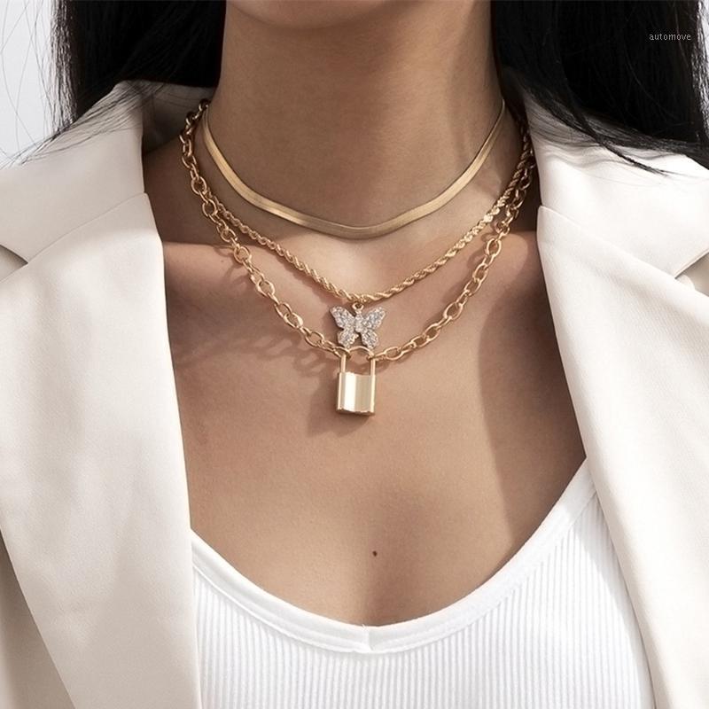 DIEZI Multilayer Clavicle Chain Necklace Crystal Butterfly Lock Pendant Choker Necklaces For Women Statement Ladies Jewelry1
DIEZI Multilayer Clavicle Chain Necklace Crystal Butterfly Lock Pendant Choker Necklaces For Women Statement Ladies Jewelry1