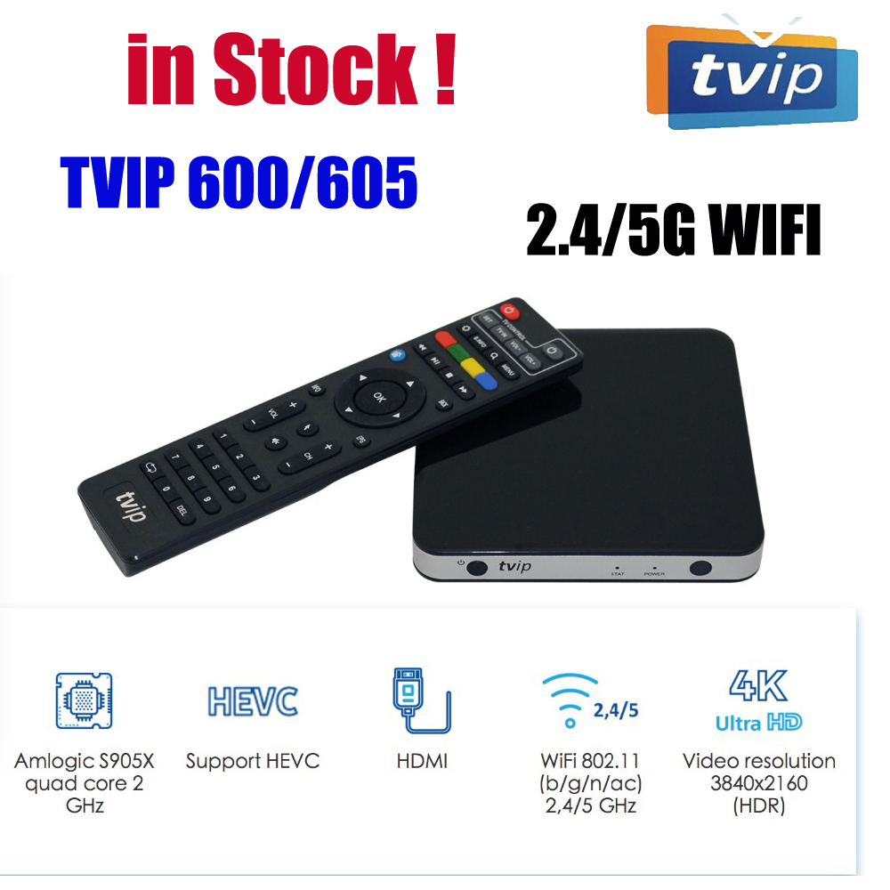 Wholesales Linux set top box TVIP 605 dual system android amlogic s905x 2.4G/5G WIFI 1GB8GB Smart Media Player TVIP605 PK mag322w1 от DHgate WW