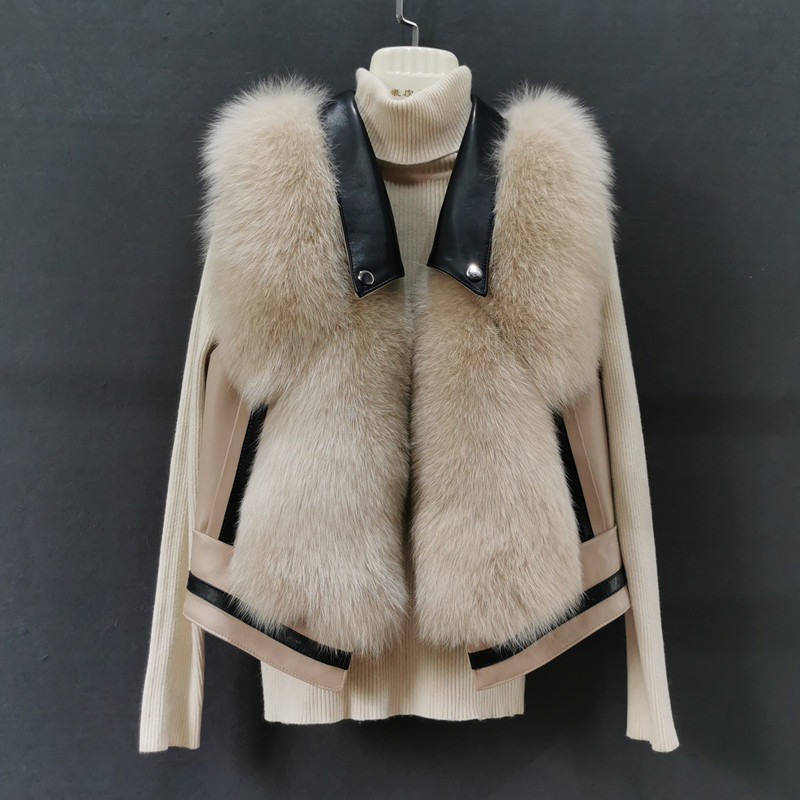 Women 2020 Hot Winter Turtleneck High Leather Jacket with Fox Skin Lady Motorcycle Rider Outerwear Coat J6q5, Yellow.
Women 2020 Hot Winter Turtleneck High Leather Jacket with Fox Skin Lady Motorcycle Rider Outerwear Coat J6q5, Yellow.