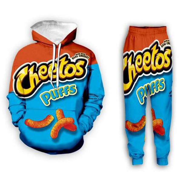 New Men/Womens Cheetos Puffs Funny 3D Print Fashion Tracksuits Hip Hop Pants + Hoodies MH04, As shown 1
New Men/Womens Cheetos Puffs Funny 3D Print Fashion Tracksuits Hip Hop Pants + Hoodies MH04, As shown 1