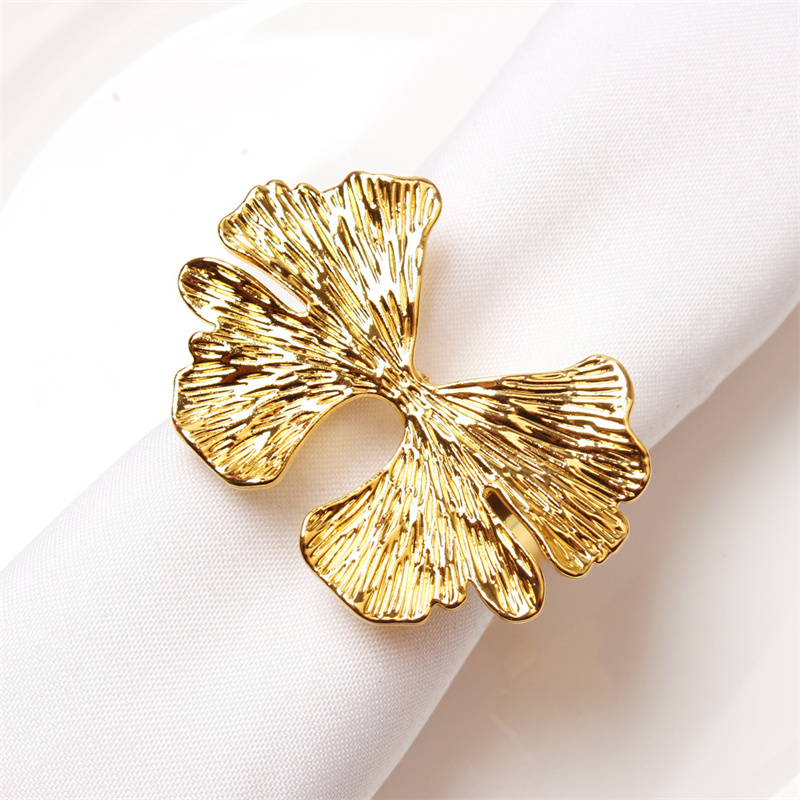 Leaf Napkin Ring Gold Silver Rosegold Napkin Holder