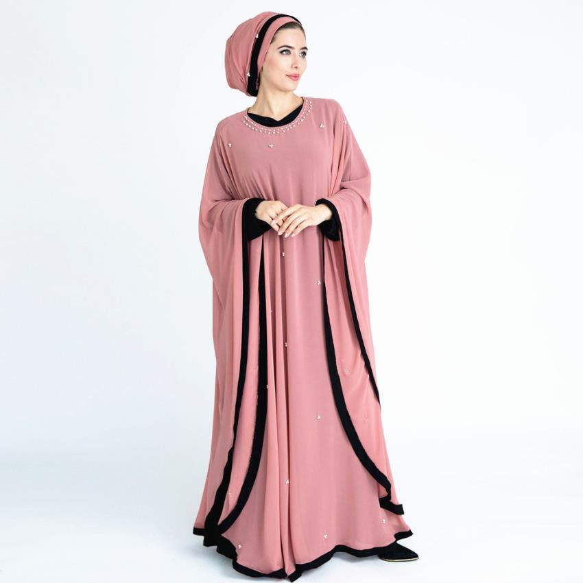 Bat mangoes abayas dubai fashion diamond beads dress Muslim mantle abaya feminine full length Islamic robes, Only black scarf
Bat mangoes abayas dubai fashion diamond beads dress Muslim mantle abaya feminine full length Islamic robes, Only black scarf