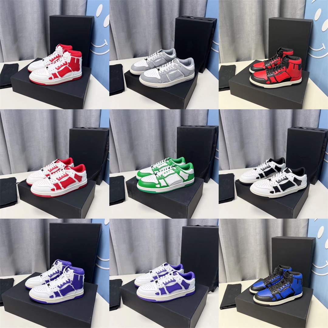 SKEL-TOP HI LOW BANDANA Sneakers Luxury Designer Men Spring Shoes Leather Bones Applique Upper EVA Footbed Low-top High-top Sport Shoes 35-45 With Box, Color 19
SKEL-TOP HI LOW BANDANA Sneakers Luxury Designer Men Spring Shoes Leather Bones Applique Upper EVA Footbed Low-top High-top Sport Shoes 35-45 With Box, Color 19