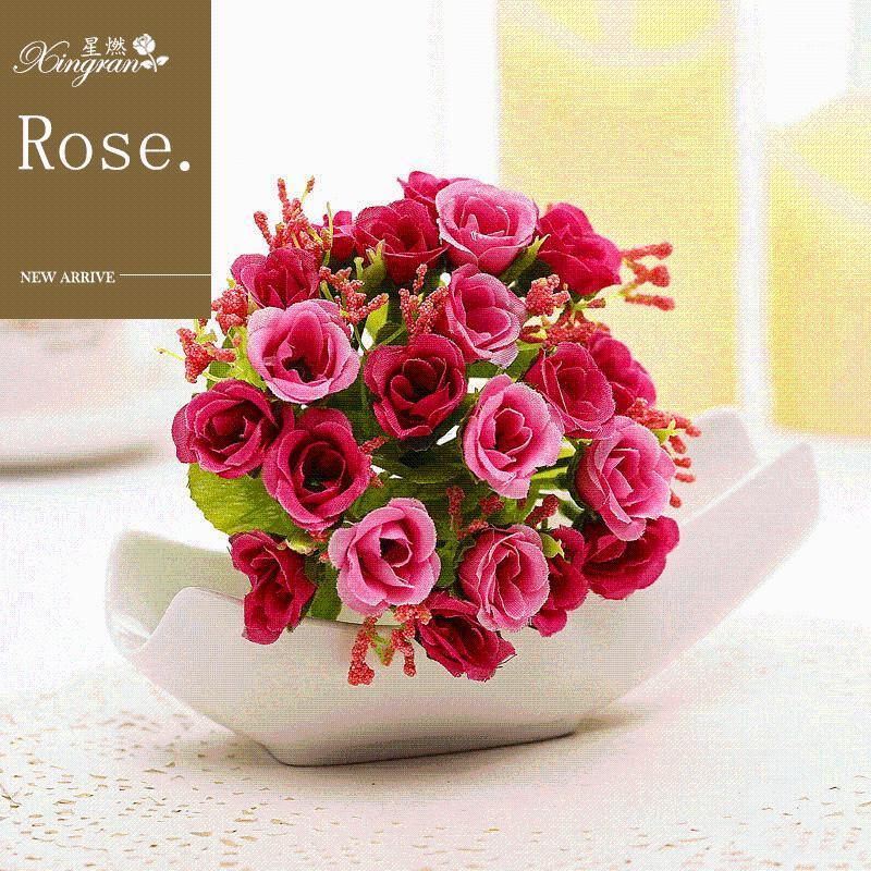 Hot Selling 7 Head 21 Flower Diamond Rose Imitation Flowers Top Grade Silk Flower Handmade Artificial Plant1, Green
Hot Selling 7 Head 21 Flower Diamond Rose Imitation Flowers Top Grade Silk Flower Handmade Artificial Plant1, Green
