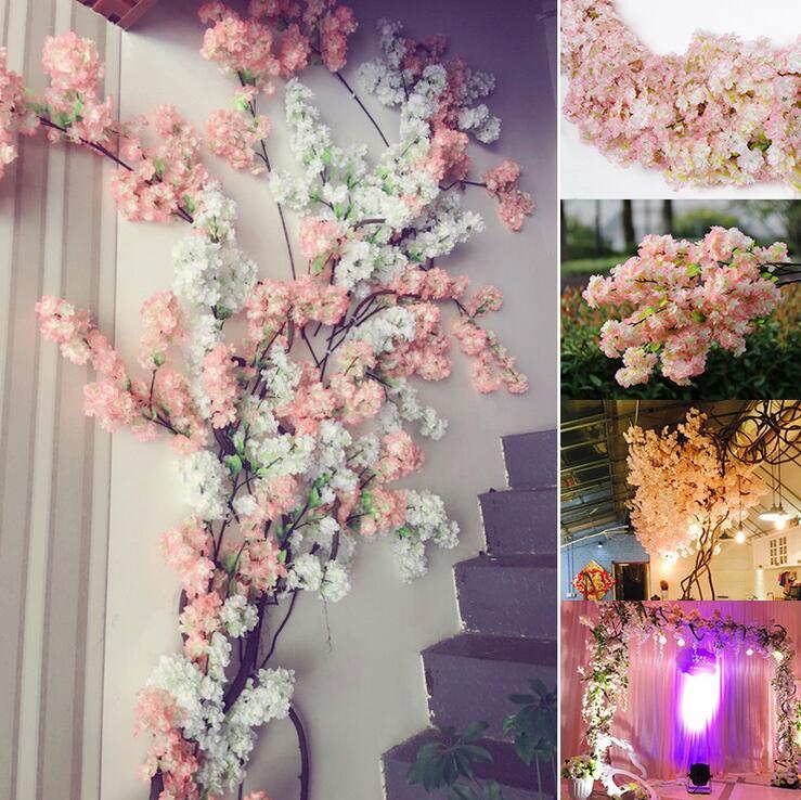 1Ft Fake flowers artificial cherry blossoms silk flower home party wall decoration artificial silk flowers, Pink
1Ft Fake flowers artificial cherry blossoms silk flower home party wall decoration artificial silk flowers, Pink