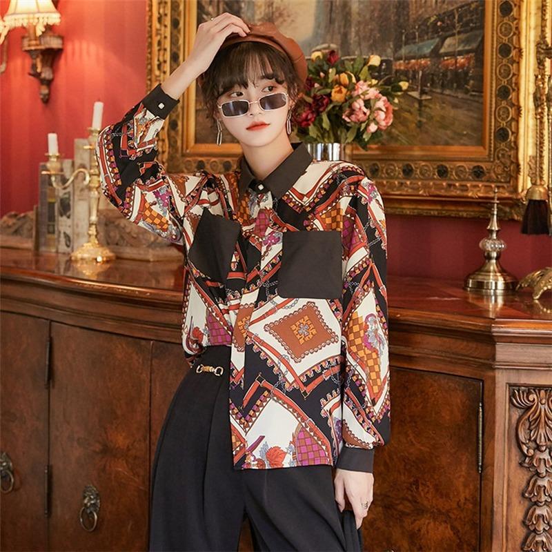 2021 Autumn New French Printed Shirts Loose Full Turn-down Collar Blouse Women, Pants
2021 Autumn New French Printed Shirts Loose Full Turn-down Collar Blouse Women, Pants