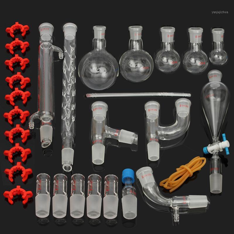 29Pcs/set Distillation Apparatus Laboratory Glassware Kit Set Chemistry Lab Glass Distilling Distillation Apparatus 24/291
29Pcs/set Distillation Apparatus Laboratory Glassware Kit Set Chemistry Lab Glass Distilling Distillation Apparatus 24/291