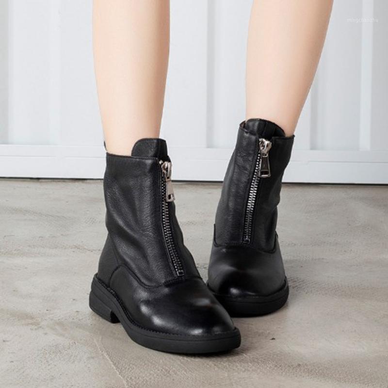 Female Genuine Cow Leather Woman Shoes Ankle Footwear Boots Black Flat With Zipper Low Heels Handmade Riding Normal Size 20201
Female Genuine Cow Leather Woman Shoes Ankle Footwear Boots Black Flat With Zipper Low Heels Handmade Riding Normal Size 20201