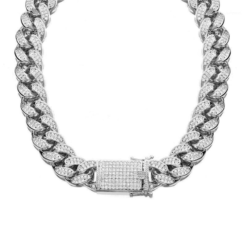 16-30" 18mm Silver Plated Brass Cubic Zirconia Cuban Link Chain Necklace Men Hip Hop Bling Iced Out CZ Necklaces Jewelry1
16-30" 18mm Silver Plated Brass Cubic Zirconia Cuban Link Chain Necklace Men Hip Hop Bling Iced Out CZ Necklaces Jewelry1