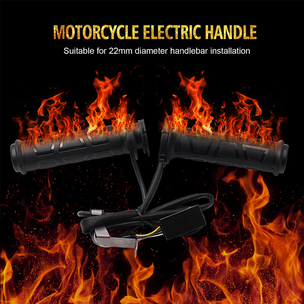 Universal New Motorcycle Heated hand Grips 22mm Electric Molded Bar Hand Grips ATV Warmers Adjust Temperature Handlebar