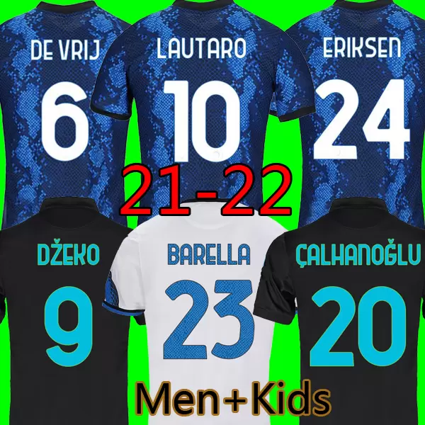 21 22 soccer jerseys DZEKO VIDAL KITS BARELLA LAUTARO ERIKSEN ALEXIS CALHANOGLU PERISIC football shirt men + kids kit set uniforms, Home patch
21 22 soccer jerseys DZEKO VIDAL KITS BARELLA LAUTARO ERIKSEN ALEXIS CALHANOGLU PERISIC football shirt men + kids kit set uniforms, Home patch