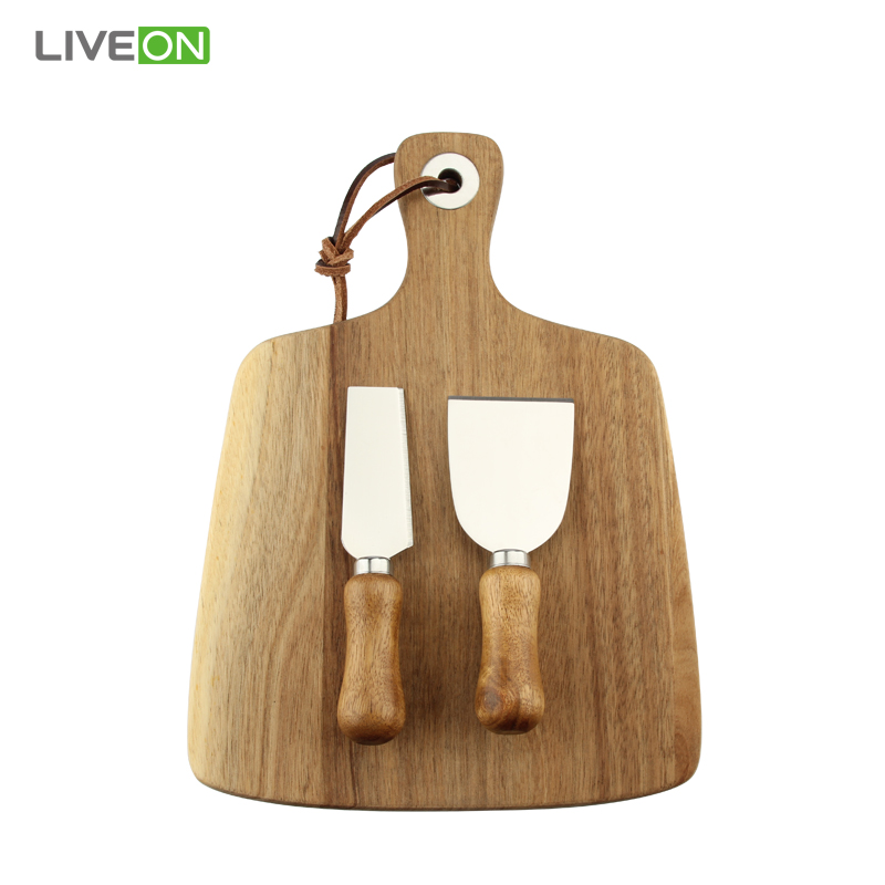 Liveon 2pcs cheese knives & Acacia wood cheese board with Slicer Cutter Wood Handle Wood Board Cheese Tools Set
Liveon 2pcs cheese knives & Acacia wood cheese board with Slicer Cutter Wood Handle Wood Board Cheese Tools Set