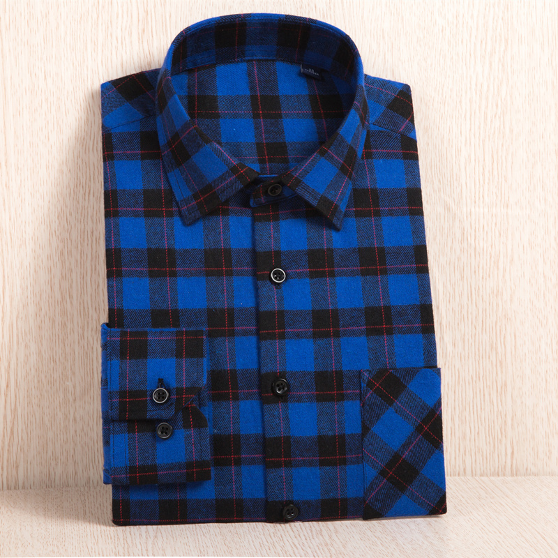 New Men's Plaid Flannel Shirt Plus Size 5XL 6XL Soft Comfortable Spring Male Slim Fit Business Casual Long-sleeved Shirts Y200104