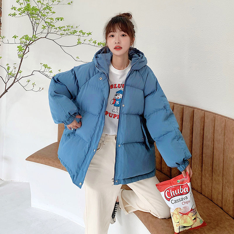 Cotton Womens Winter Coat New Loose Oversize Winter Jacket Women Yellow Hooded Puffer Jacket Casual Warm Parka Women C6623 201217