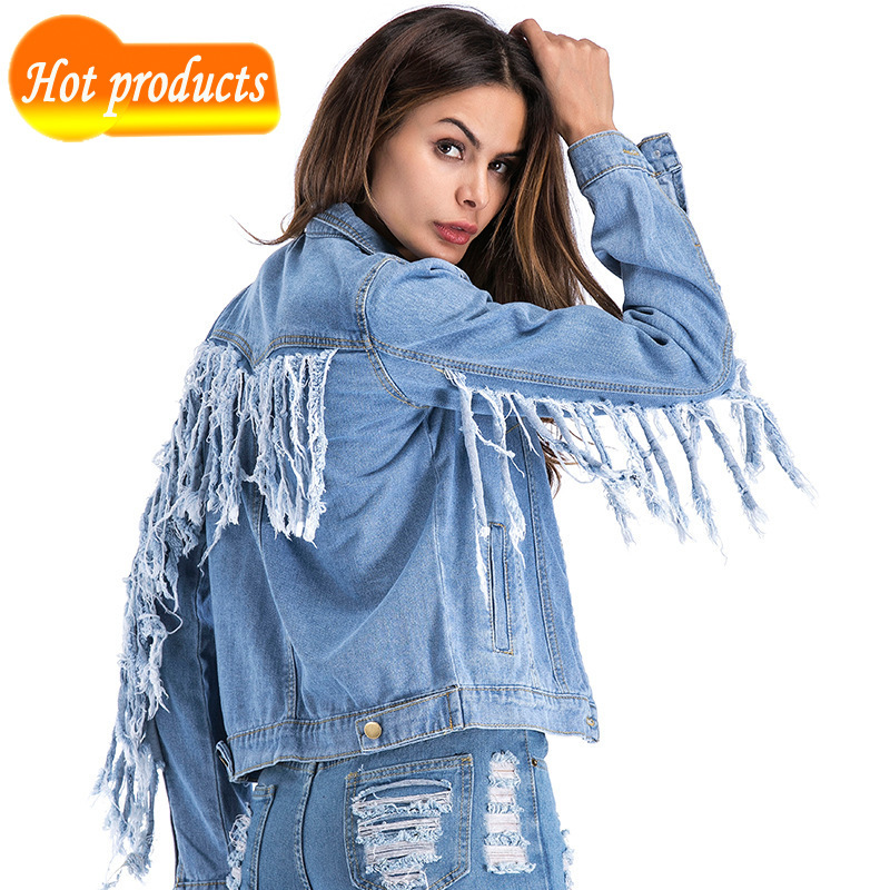 Vintage fringe mode loosens denim female long sleeve jacket and woman plus size outerwear jean jackets V5R1, Blue
Vintage fringe mode loosens denim female long sleeve jacket and woman plus size outerwear jean jackets V5R1, Blue