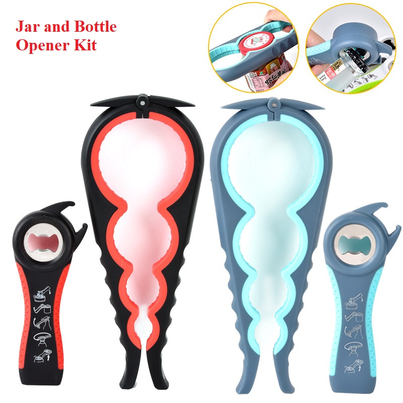 Jar Opener 5 in 1 Multi Function Can Opener Bottle Opener Kit with Silicone Handle for Weak Hand Elderly and Arthritis Sufferer
Jar Opener 5 in 1 Multi Function Can Opener Bottle Opener Kit with Silicone Handle for Weak Hand Elderly and Arthritis Sufferer