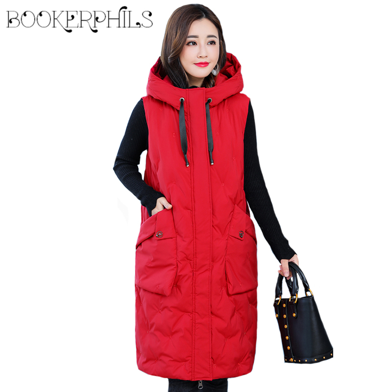 Autumn Winter Long Down Cotton Vest Woman Plus Size 5XL Sleeveless Coat Hooded Black Cotton Jacket Women Vest Female Waistcoat 201027, 1901-black
Autumn Winter Long Down Cotton Vest Woman Plus Size 5XL Sleeveless Coat Hooded Black Cotton Jacket Women Vest Female Waistcoat 201027, 1901-black