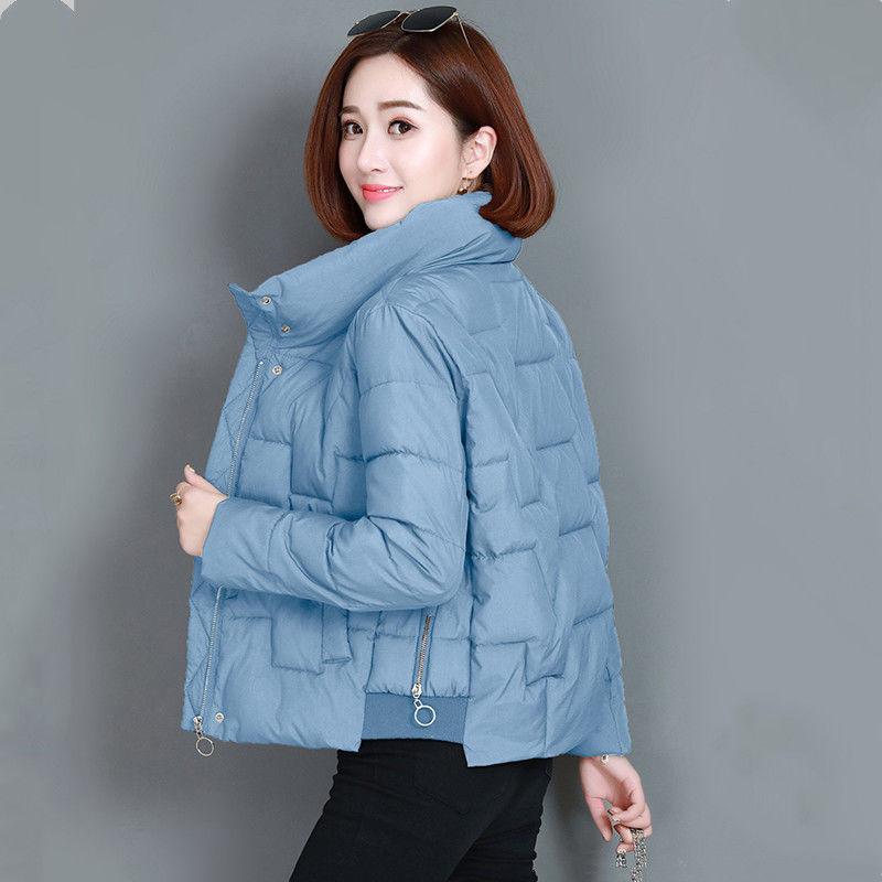 2021 New Winter Women Fashion Korean Solid Color Jacket Cotton-padded Warm Coat Loose Stand Collar Short Oversized Parkas S73, Bule
2021 New Winter Women Fashion Korean Solid Color Jacket Cotton-padded Warm Coat Loose Stand Collar Short Oversized Parkas S73, Bule