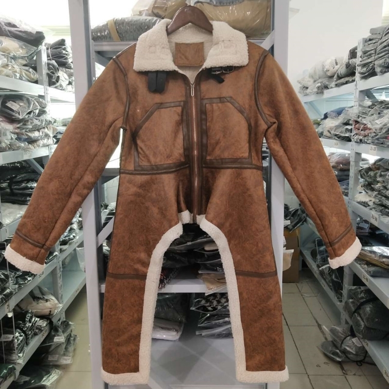 DEAT New Fashion Zipper Irregular PU Cotton Clothing Trendy Winter Hot Sale Long Section Personality Clothes Coat BE285 201217