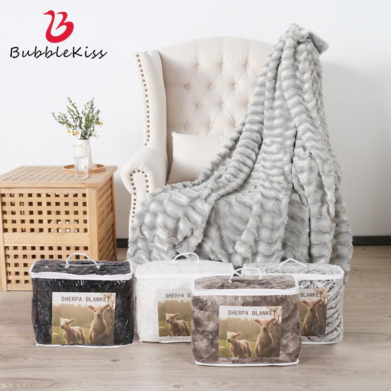 Bubble Kiss Home Portable Raschel Blanket Fluffy Blanket Lamb Wool Plush Thicken Double Layer Sofa Towel Throw
Bubble Kiss Home Portable Raschel Blanket Fluffy Blanket Lamb Wool Plush Thicken Double Layer Sofa Towel Throw