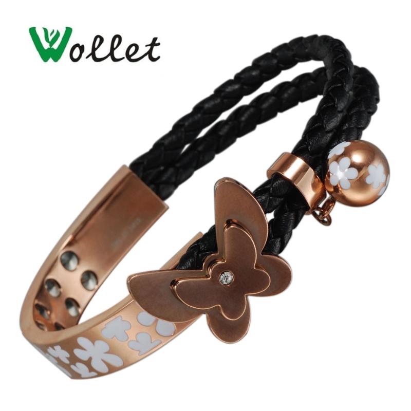 Wollet Jewelry 99.999% Germanium Stainless Steel Magnetic Bracelet for Women Rose Gold Butterfly Health Healing Energy
Wollet Jewelry 99.999% Germanium Stainless Steel Magnetic Bracelet for Women Rose Gold Butterfly Health Healing Energy