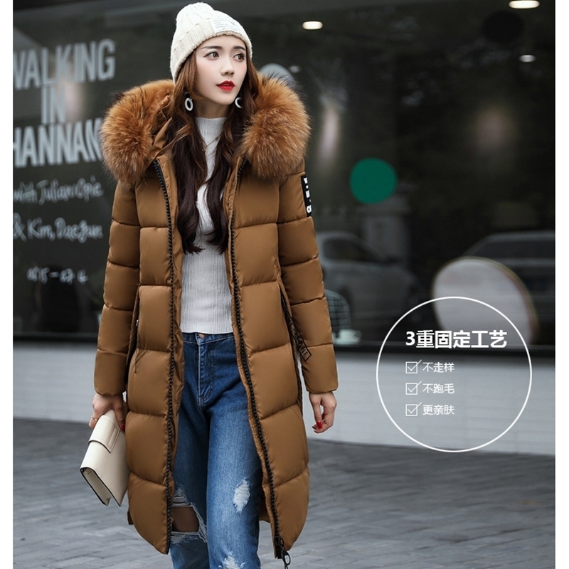 Female Winter -30 Degree Women's Parkas Coats Hooded Fur Collar Thick Section Girl Warm Winter Jackets Snow Coat Jacket 201126