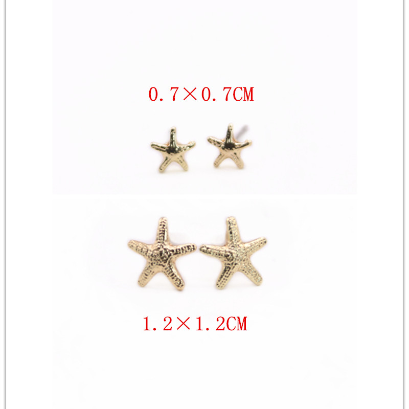 New Fashion Starfish Stud Earrings Three Color Suitable for Men And Women Two Sizes of Pentagram Earrings are Available
New Fashion Starfish Stud Earrings Three Color Suitable for Men And Women Two Sizes of Pentagram Earrings are Available