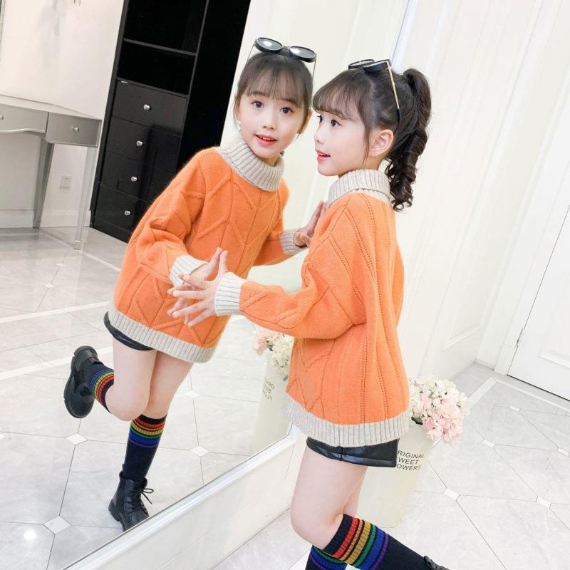 New Spring Winter Girl Casual Sweater Children's Knitted Kids Turtleneck Warm Long Sleeve Thicken Lining High Quality Plus Velve, Sky blue
New Spring Winter Girl Casual Sweater Children's Knitted Kids Turtleneck Warm Long Sleeve Thicken Lining High Quality Plus Velve, Sky blue