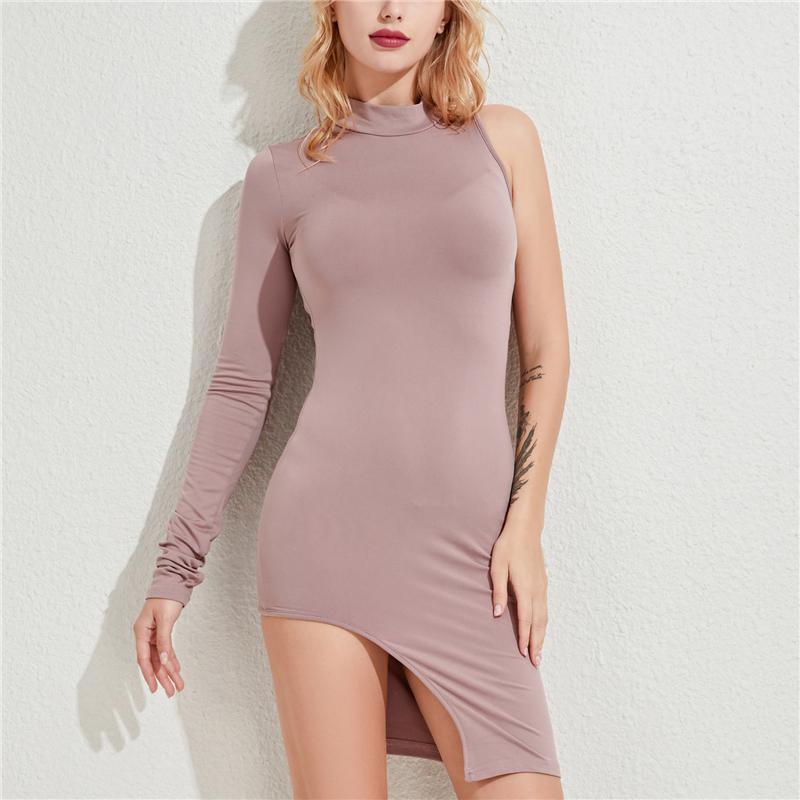 One Shoulder Women Dresses Casual Long Sleeve Bodycon Side Slit Party Dress Autumn Fashion Sexy Skinny Clubwear Mini Dress, Black
One Shoulder Women Dresses Casual Long Sleeve Bodycon Side Slit Party Dress Autumn Fashion Sexy Skinny Clubwear Mini Dress, Black