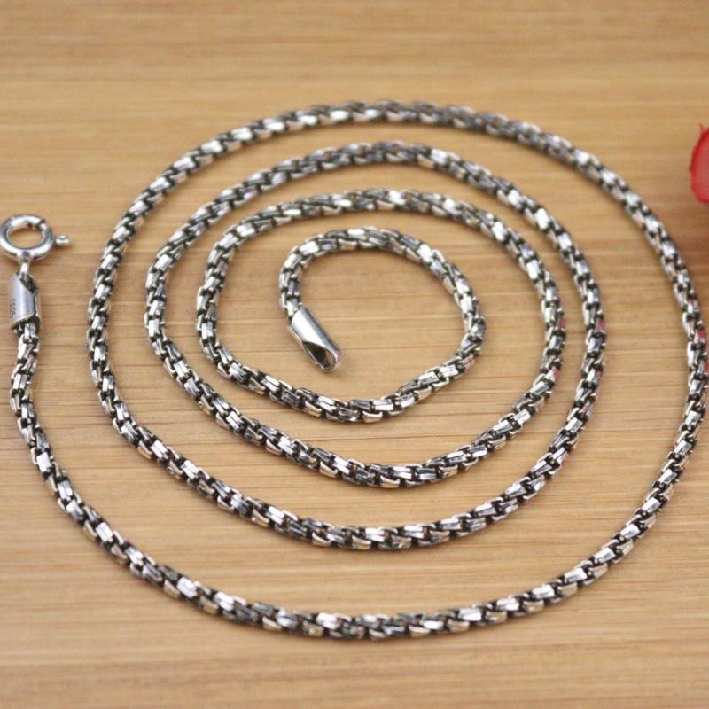 New Fine Pure S925 Sterling Silver Chain Women Men 2mm Hollow Bead Link Necklace 50cm 9-10g 20inch
New Fine Pure S925 Sterling Silver Chain Women Men 2mm Hollow Bead Link Necklace 50cm 9-10g 20inch