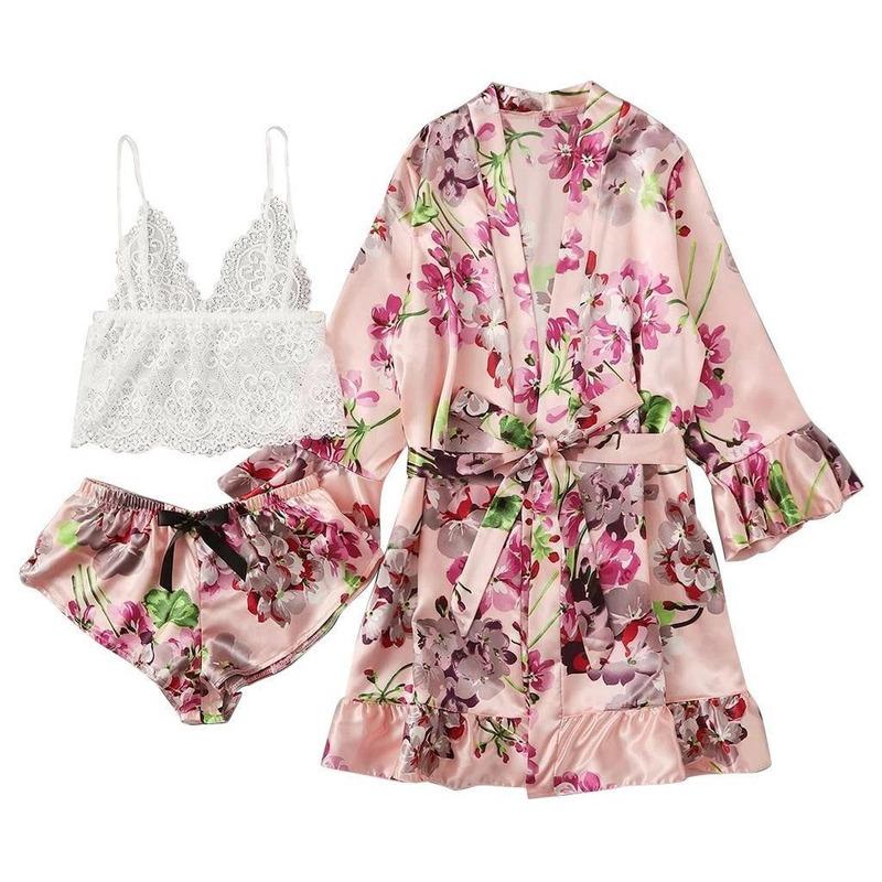 Sleepwear Women' pajamas robe sets sleep tops clothes Nightgown Home suit for women wear onesie Homewear girls dress gown Sexy, As pic
Sleepwear Women' pajamas robe sets sleep tops clothes Nightgown Home suit for women wear onesie Homewear girls dress gown Sexy, As pic