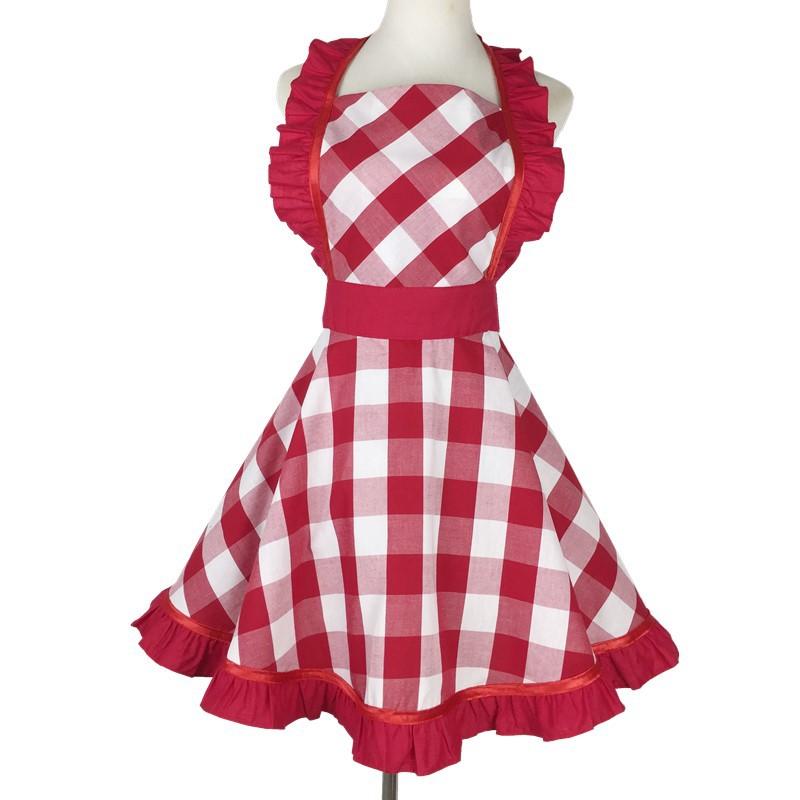 Retro Aprons for Women, Classic Ruffle Side Plaid Cooking Apron for Home Kitchen Nursery
Retro Aprons for Women, Classic Ruffle Side Plaid Cooking Apron for Home Kitchen Nursery