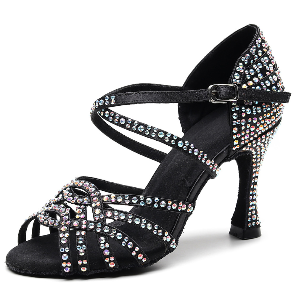 Jazz Woman Latino Shoes Social Satin Feminine Professional Line Jumps Strass Dance Hall Outdoors Aleq, Two inches heel. 1
Jazz Woman Latino Shoes Social Satin Feminine Professional Line Jumps Strass Dance Hall Outdoors Aleq, Two inches heel. 1