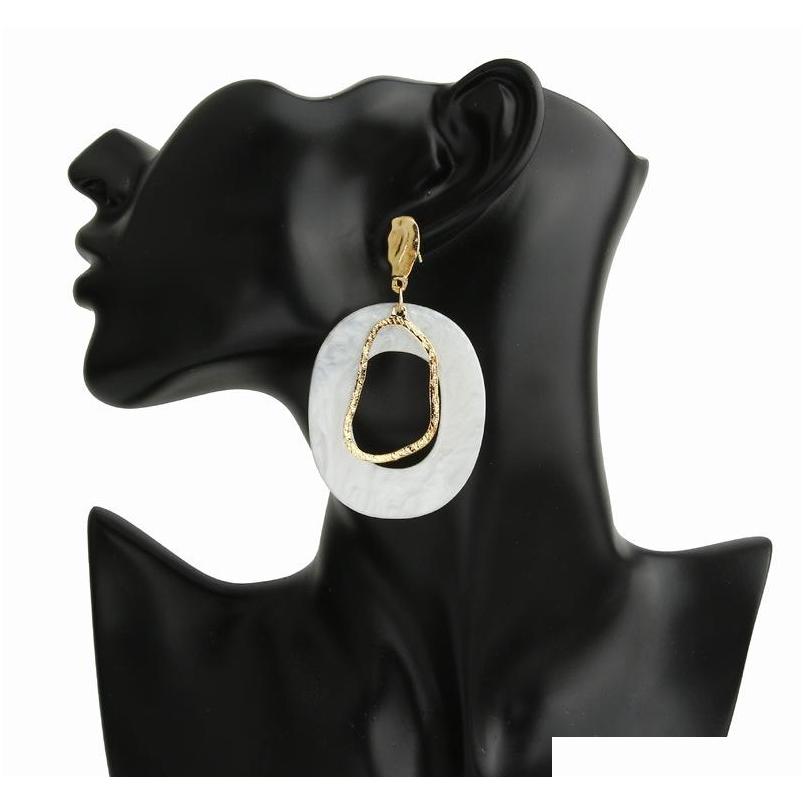 Dangle Chandelier Fashion Irregular Acrylic Earring For Women Geometric Hollow Out Statement Long Dangle Earrings Summer sqcEIL dhseller2010