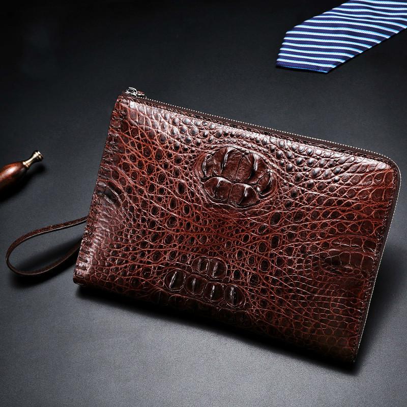 crocodile leather clutch bag brown brand Wallet fashion men's gift handbag luxury European style designer High-quality purses, Black
crocodile leather clutch bag brown brand Wallet fashion men's gift handbag luxury European style designer High-quality purses, Black