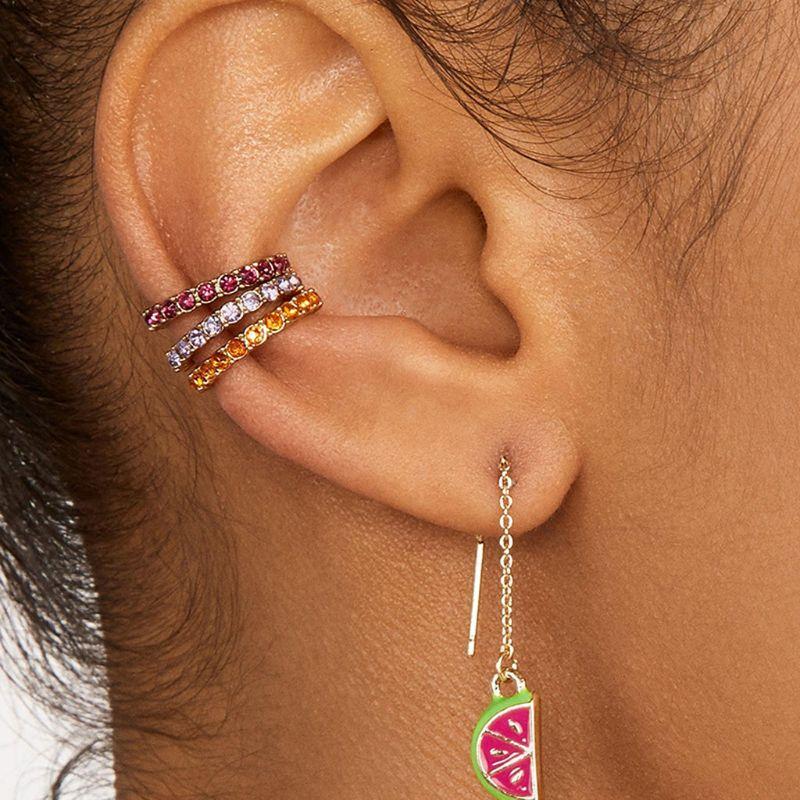 Bohemia Stackable Rainbow Cubic Zirconia Ear Cuff Huggie Studs Hoop Earrings Set J78F
Bohemia Stackable Rainbow Cubic Zirconia Ear Cuff Huggie Studs Hoop Earrings Set J78F