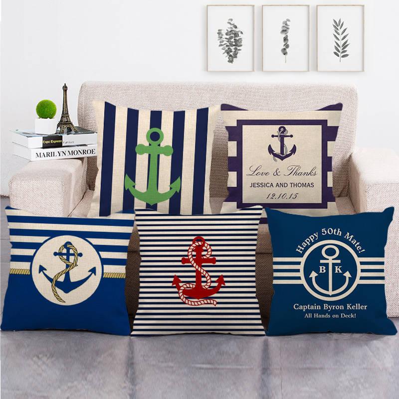Cushion/Decorative Pillow Simple Wind Pillowcase Anchor Pattern Leisure Cushion Cover Comfort Living Room Sofa Bedroom Bay Window Accessorie
Cushion/Decorative Pillow Simple Wind Pillowcase Anchor Pattern Leisure Cushion Cover Comfort Living Room Sofa Bedroom Bay Window Accessorie
