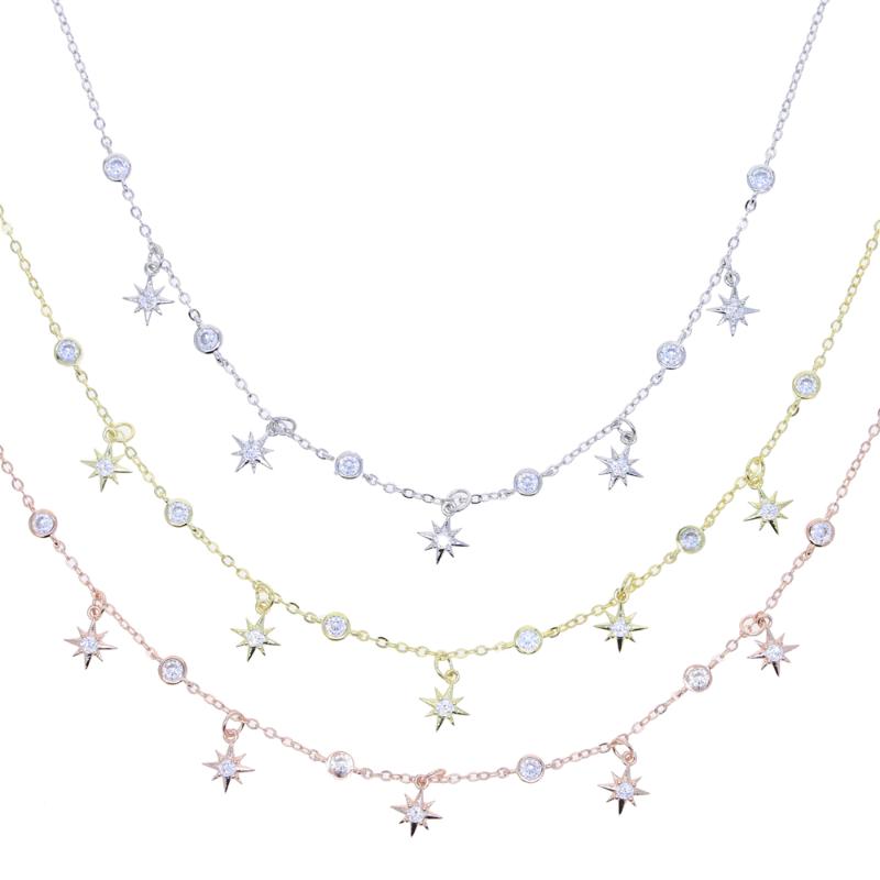 2021 New Arrive Drop Charm CZ Station CZ Northstar Charm Choker Necklace Women Valentine's Day Gift Delicate Trendy Jewelry
2021 New Arrive Drop Charm CZ Station CZ Northstar Charm Choker Necklace Women Valentine's Day Gift Delicate Trendy Jewelry