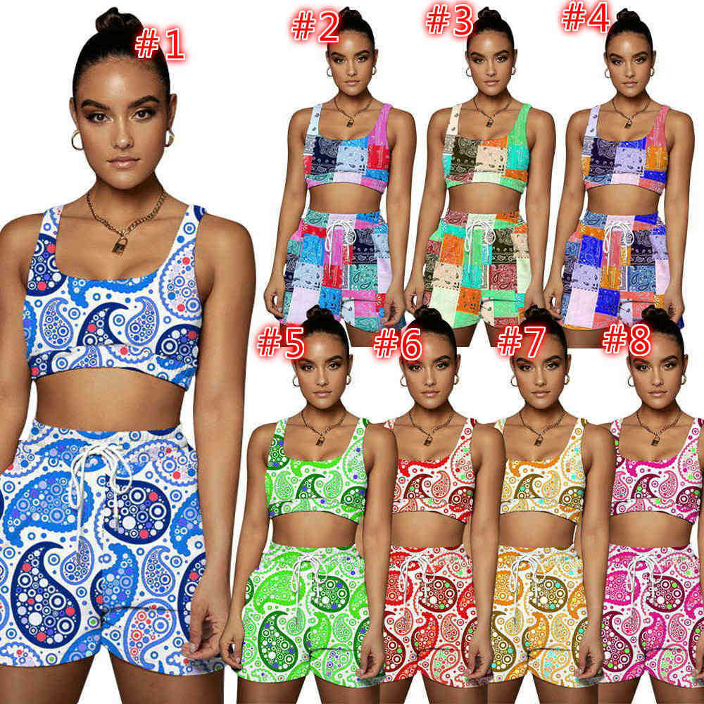 2022 Summer Women Tracksuits Designer Fashion Sexy U Neck Bohemian Style Printing Leisure Sleeveless Vest Shorts Jogger Suits Plus Size, Mix or give list
2022 Summer Women Tracksuits Designer Fashion Sexy U Neck Bohemian Style Printing Leisure Sleeveless Vest Shorts Jogger Suits Plus Size, Mix or give list