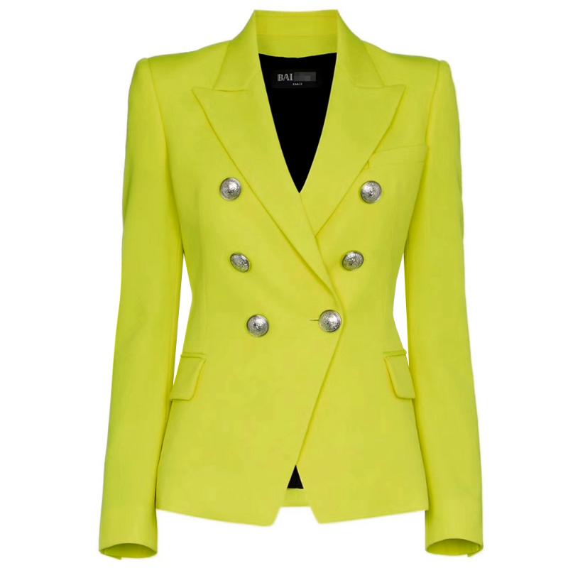 XXL high quality 2020 new fashion yellow three-dimensional cut Slim temperament double row silver button commute woman Blazers
XXL high quality 2020 new fashion yellow three-dimensional cut Slim temperament double row silver button commute woman Blazers