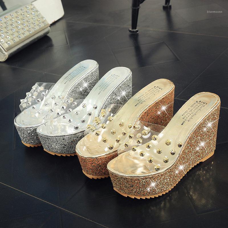 new creepers transparent slip-on slides summer women shoes studded platform wedges slippers anti-skid sequins muffins flip flops1, Gold
new creepers transparent slip-on slides summer women shoes studded platform wedges slippers anti-skid sequins muffins flip flops1, Gold