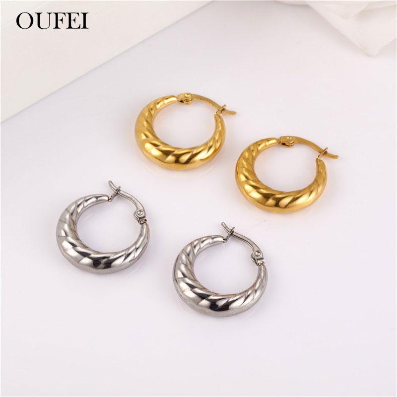 OUFEI Korean Hoop Earrings For Women Stainless Steel Jewelry Woman Accessories Earings Fashion Of Earrings
OUFEI Korean Hoop Earrings For Women Stainless Steel Jewelry Woman Accessories Earings Fashion Of Earrings