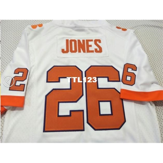 3740 Clemson Tigers Sheridan Jones #26 real Full embroidery College Jersey Size S-4XL or custom any name or number jersey, White
3740 Clemson Tigers Sheridan Jones #26 real Full embroidery College Jersey Size S-4XL or custom any name or number jersey, White