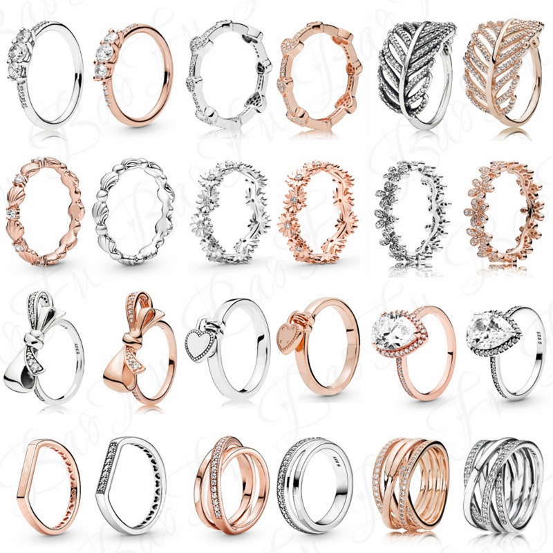 925 Sterling Silver Ring Glittering Feather Bow Knot Galaxy Interwoven Love Daisy Shell Suitable Original Female Party Jewelry Z1118
925 Sterling Silver Ring Glittering Feather Bow Knot Galaxy Interwoven Love Daisy Shell Suitable Original Female Party Jewelry Z1118