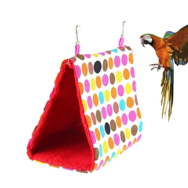 Triangle Parrot Hammock Round Dot Bird Nest Winter Warm Hanging Sleeping Bed Bird Supplies (Size
Triangle Parrot Hammock Round Dot Bird Nest Winter Warm Hanging Sleeping Bed Bird Supplies (Size