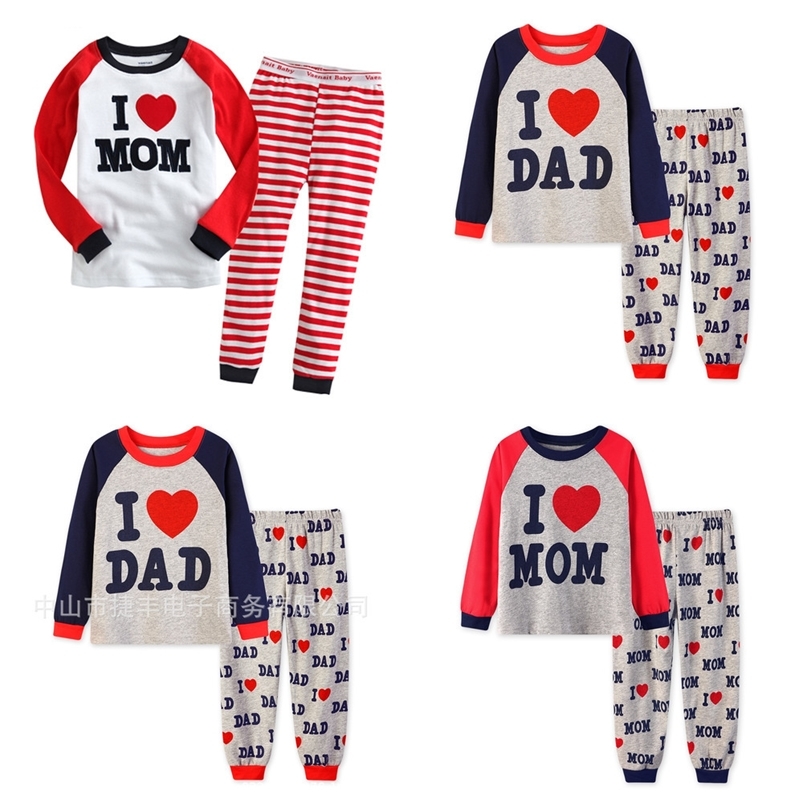 2022 Autumn Winter I Love DAD/MOM Children's Pajamas Suit Clothes Patchwork Long Sleeve Pullover Shirt + Stripe Pants Two Piece Set Kids Nightclothes GW5T4T0, 2054
2022 Autumn Winter I Love DAD/MOM Children's Pajamas Suit Clothes Patchwork Long Sleeve Pullover Shirt + Stripe Pants Two Piece Set Kids Nightclothes GW5T4T0, 2054