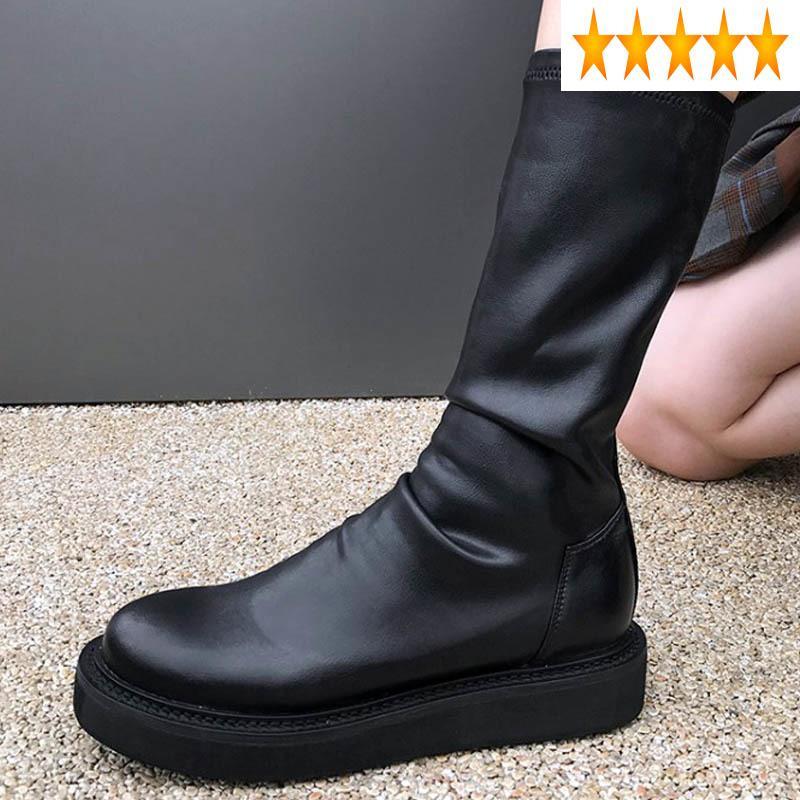 Winter Black Slim Elastic Women Fashion Motorcycle Platform Top Quality Round Toe Flat High Boots Shoes Woman 2021
Winter Black Slim Elastic Women Fashion Motorcycle Platform Top Quality Round Toe Flat High Boots Shoes Woman 2021