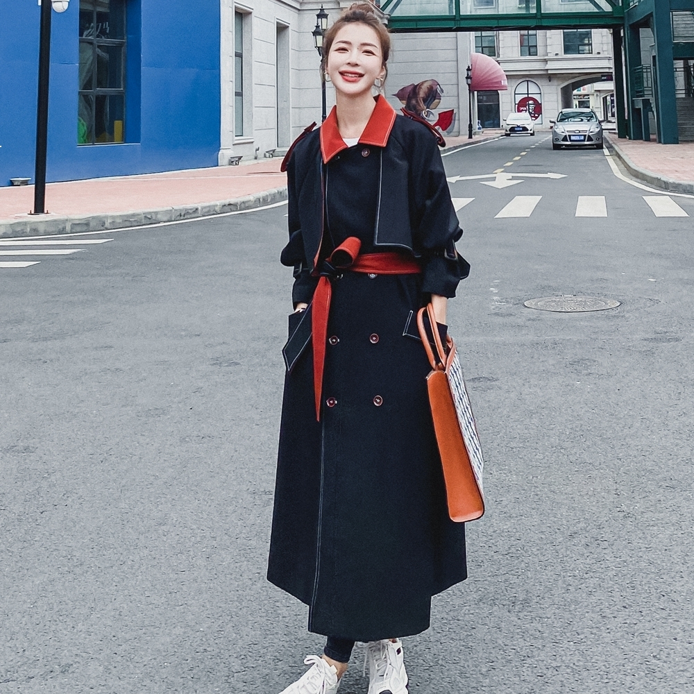 2021 New Female Blunder 's Spring Long Korean Double-breasted Retro Seam Loose Fashion Lapela Trench Coat C1 D6c7, Black
2021 New Female Blunder 's Spring Long Korean Double-breasted Retro Seam Loose Fashion Lapela Trench Coat C1 D6c7, Black