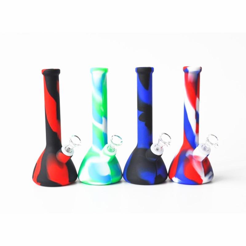 8inch Beaker Design Bong silicone bongs pipe Camouflage colorful water smoking Hookahs
8inch Beaker Design Bong silicone bongs pipe Camouflage colorful water smoking Hookahs