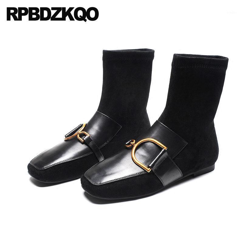 Flat Luxury Sock 2020 Shoes Mid Calf Metal Designer Black Fall Autumn Waterproof Winter Boots Women Square Toe Elastic Slip On1
Flat Luxury Sock 2020 Shoes Mid Calf Metal Designer Black Fall Autumn Waterproof Winter Boots Women Square Toe Elastic Slip On1